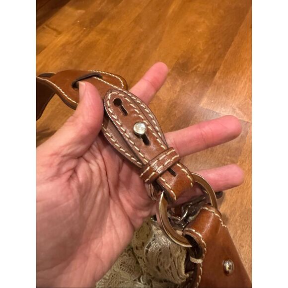 Vintage authentic Valentino, lace and leather shoulder bag rare - Picture 4 of 11